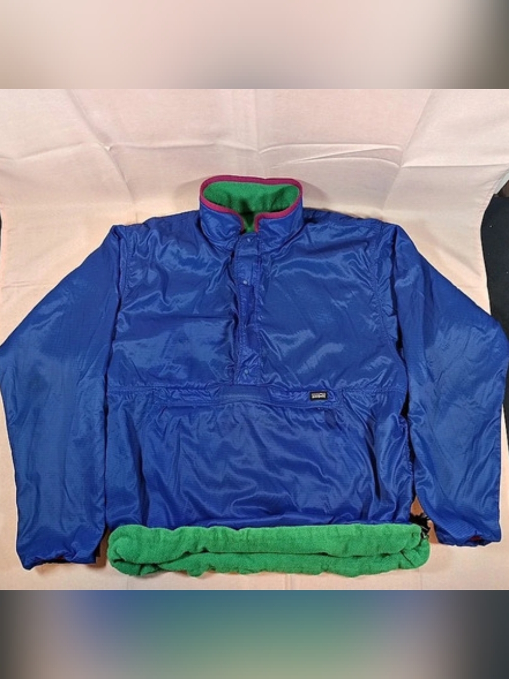 Vintage 80s Patagonia Glissade Jacket Fleece Anorak Reversible USA Made Size L